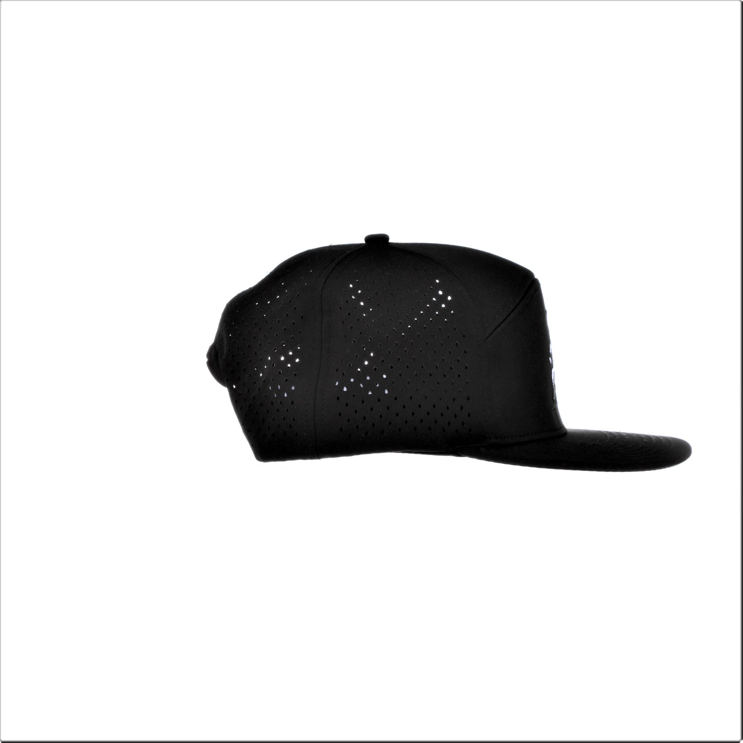 7 Panel Snapback - Black