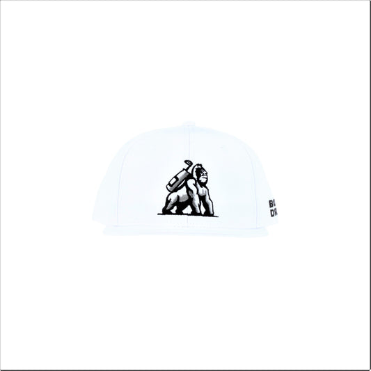 6 Panel Snapback - Powder White