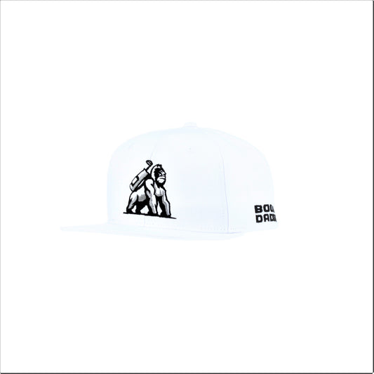 6 Panel Snapback - Powder White