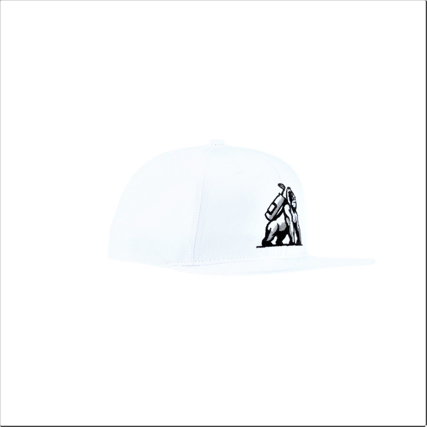 6 Panel Snapback - Powder White